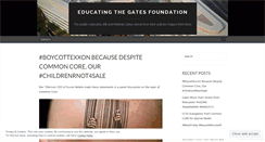 Desktop Screenshot of educatingthegatesfoundation.com